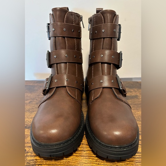 SO Womens Willaa Brown Combat Boots NWT Various Sizes - Picture 8 of 9
